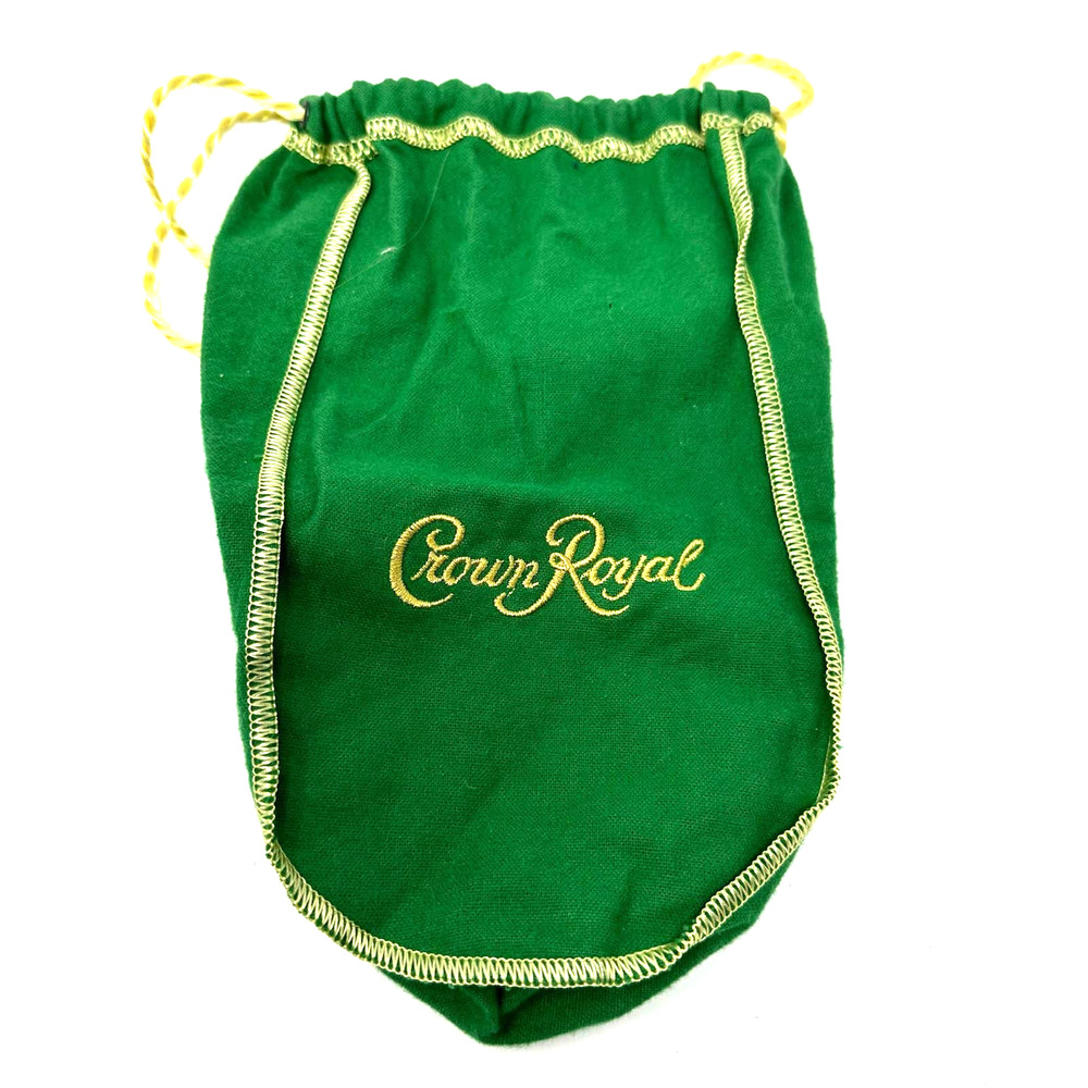 Crown Royal cinch top green bag